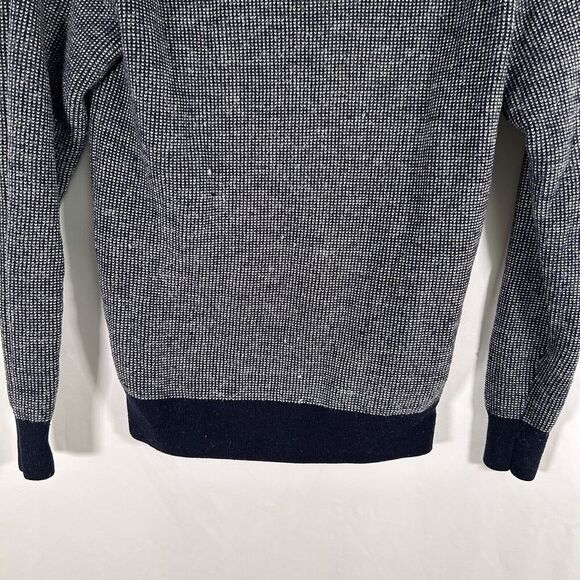 Goodthreads Wool Sweater Men's Small Blue White Knit Long Sleeve Crew Neck - Picture 3 of 8